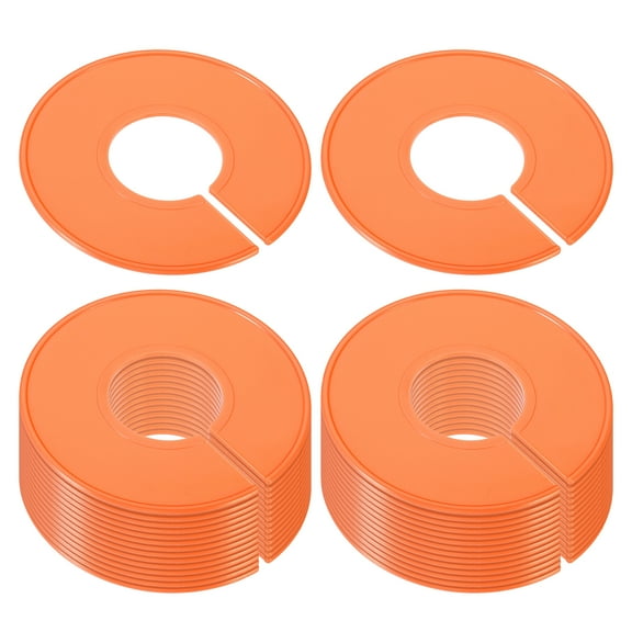 Uxcell Clothes Dividers, Closet Clothing Rack Dividers Blank Round Separator, Orange 30 Pack