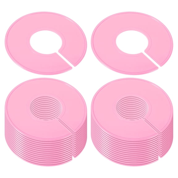 Uxcell Clothes Dividers, Closet Clothing Rack Dividers Blank Round Separator, Pink 30 Pack