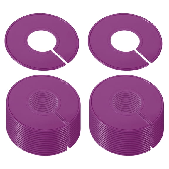 Uxcell Clothes Dividers, Closet Clothing Rack Dividers Blank Round Separator, Purple 30 Pack