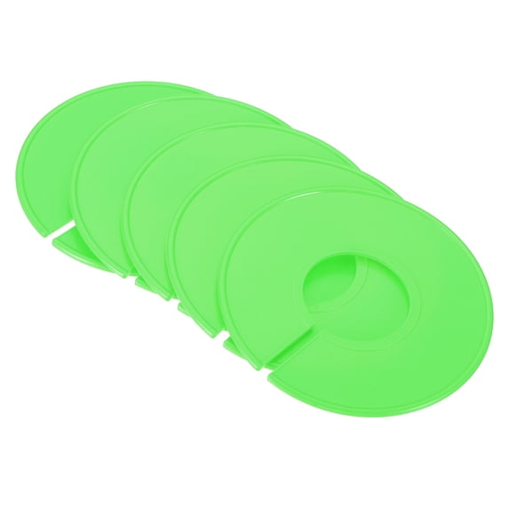 Uxcell Clothes Dividers, Closet Clothing Rack Size Dividers Blank Round Separator, Green 6 Pack