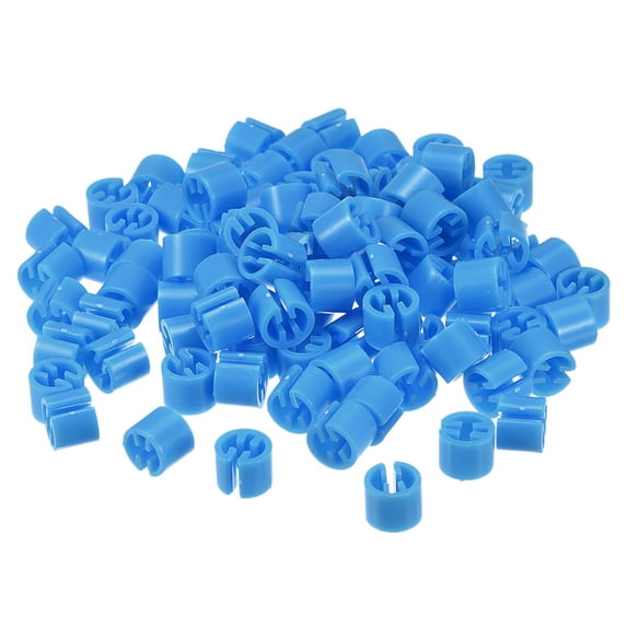 Uxcell Clothes Hanger Marker Blank Fit 3.5mm Rod for Garment Color Coding Blue 100 Pack