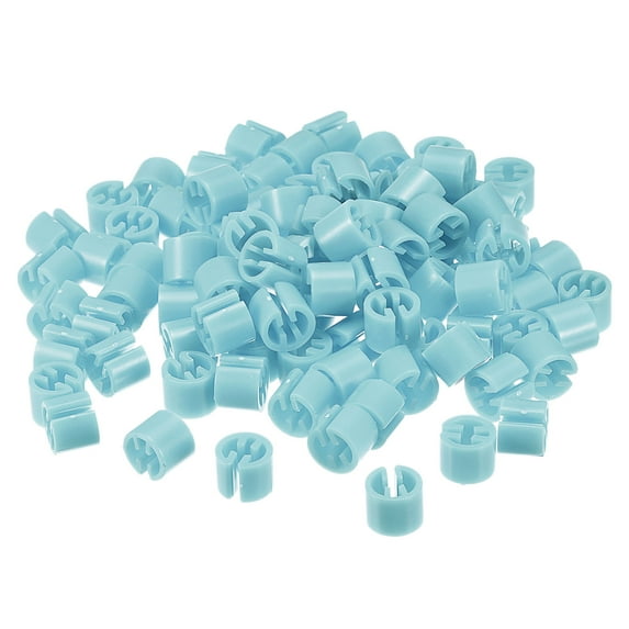 Uxcell Clothes Hanger Marker Blank Fit 3.5mm Rod for Garment Color Coding Light Blue 300 Pack