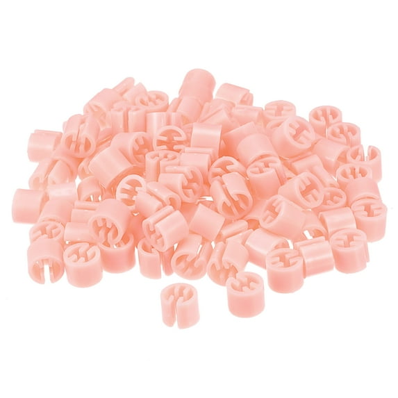 Uxcell Clothes Hanger Marker Blank Fit 3.5mm Rod for Garment Color Coding Pink 100 Pack