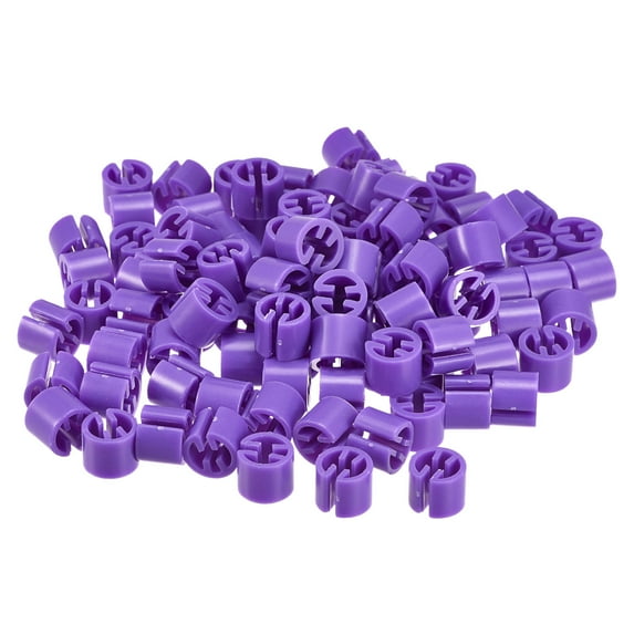 Uxcell Clothes Hanger Marker Blank Fit 3.5mm Rod for Garment Color Coding Purple 300 Pack