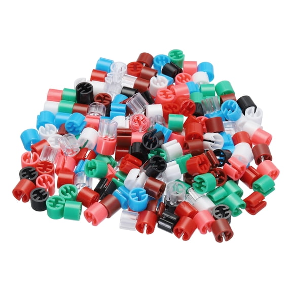 Uxcell Clothes Hanger Markers Blank Tags Fit 3.5mm Rod for Garment Color Coding 8 Color, 200pcs