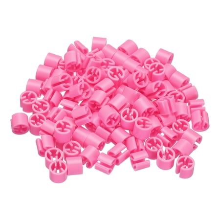 Uxcell Clothes Hanger Markers Blank Tags Fit 3.5mm Rod for Garment Color Coding Pink, Pack of 100