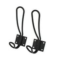 thumbnail image 1 of Uxcell Clothes Towels Display Wall Mounted Hanger Hook Bracket Black 2pcs, 1 of 3