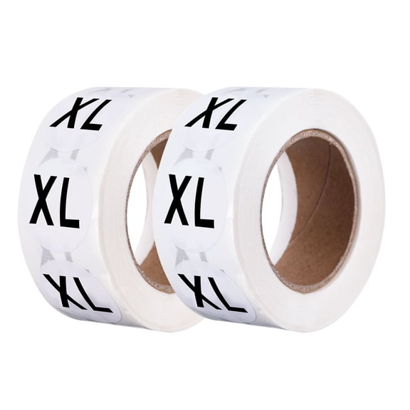 Uxcell Clothing XL Large Size Sticker Label Coding Label 25mm/1inch Dia 2 Roll 1000 Round Adhesive Labels