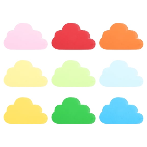 Uxcell Cloud Cutouts, 72 Pack Paper Cloud, Colorful Cloud Cutout for Classroom, Assorted Colors