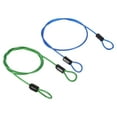 thumbnail image 1 of Uxcell Coated Security Steel Cable Luggage Lock Wire Rope Double Loop 0.1 inch x 1.64ft Green,Blue 2 Pack, 1 of 5