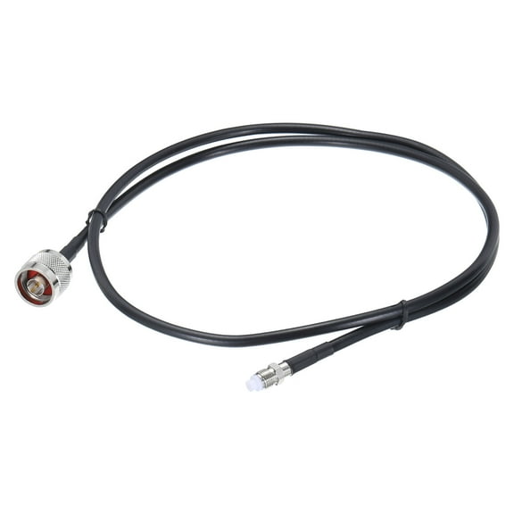Uxcell Coaxial Cables 240 Type N Male to FME Female Low Loss Coaxial Cable 3.2FT Black 1Pcs