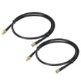 thumbnail image 1 of Uxcell Coaxial Cables 240 Type SMA Male to SMA Female Low Loss Coaxial Cable 2FT Black 2Pcs, 1 of 5