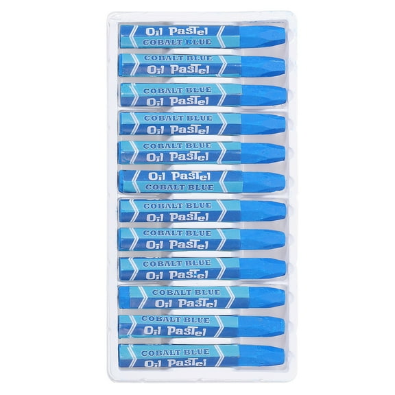 Uxcell Cobalt Blue Oil Pastels, 24Pcs Soft Oil Crayons Vibrant Creamy Pastels Stick Art Supplies for Painting Drawing