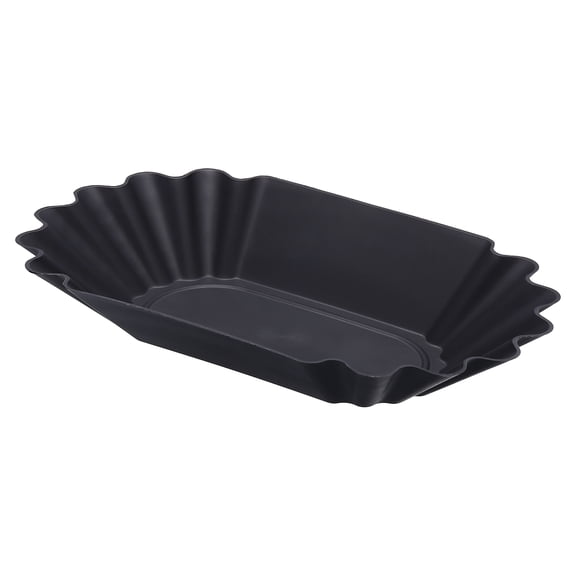 Uxcell Coffee Beans Sample Tray, 450g Coffee Beans Display Dish Reusable Plastic Sample Weighing Tray Storage Container for Home Cafe Exhibition Weighing and Displaying, Black