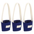 thumbnail image 1 of Uxcell Coffee Cup Sleeve, Water Bottle Holder with Handle Strap, Canvas Water Bottle Carrier Navy Blue 3Pack, 1 of 6
