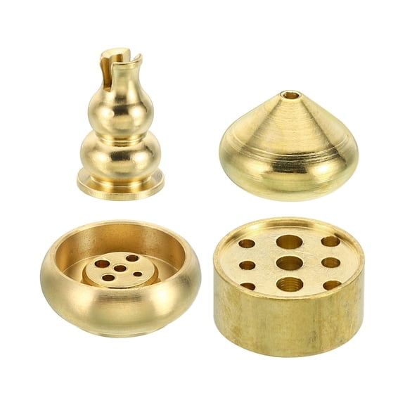 Uxcell Coil Incense Holder 4 Pack Brass Incense Burner Stick Holder Incense Stand Base Gourd Type 4 Type