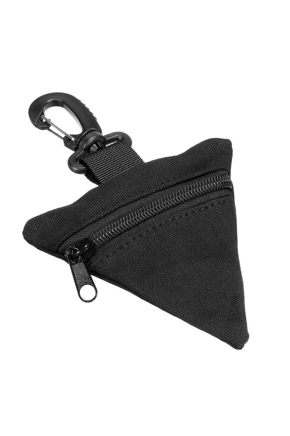 Coin Purse Outdoor Triangle Wrist Bag Small Changes Wallet Case, Black