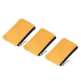 thumbnail image 1 of Uxcell Coin Purse Pouch Change Purses Small Organizer Bags 3.15" x 5.12", Yellow 3Pcs, 1 of 5