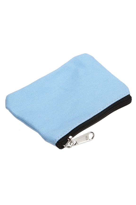 Coin Purse Pouch, Change Purses Small Organizer Bags Zipper 3.15" x 5.12", Blue