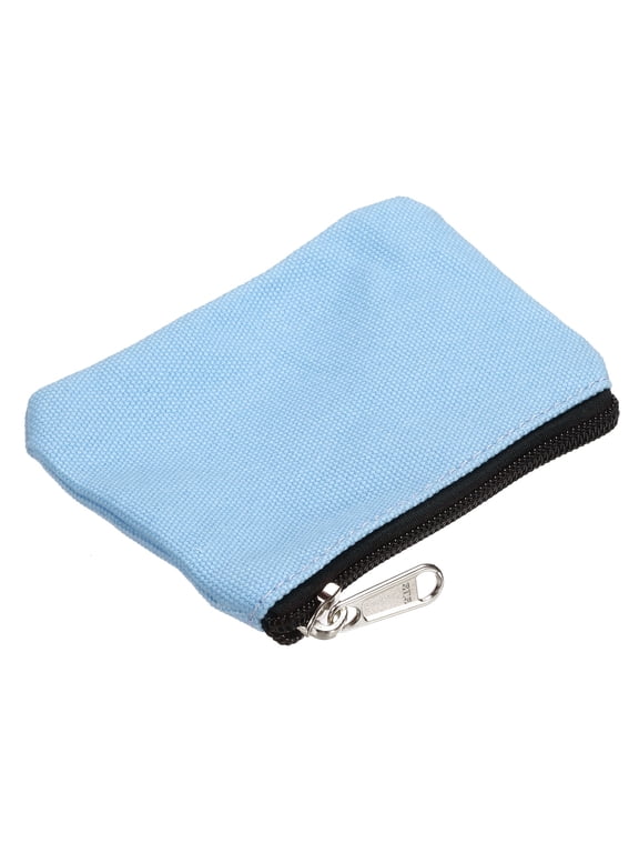 Coin Purse Pouch, Change Purses Small Organizer Bags Zipper 3.15" x 5.12", Blue