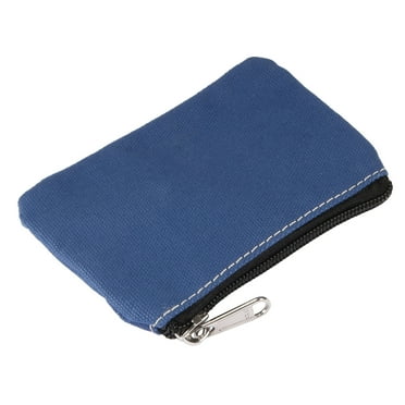 Uxcell Coin Purse Pouch, Change Purses Small Organizer Bags Zipper 3.15" x 5.12", Dark Blue