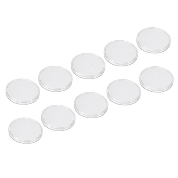 Uxcell Coin Snap Holder Coin Case Storage Round with Foam Gasket Fit 42-62mm Coins, Clear White 10 Pack