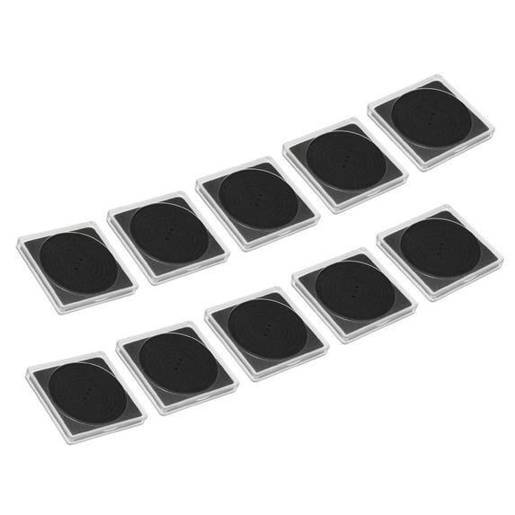 Uxcell Coin Snap Holder Coin Case Storage Square with Foam Gasket Fit 20-40mm Coins, Clear Black 10 Pack