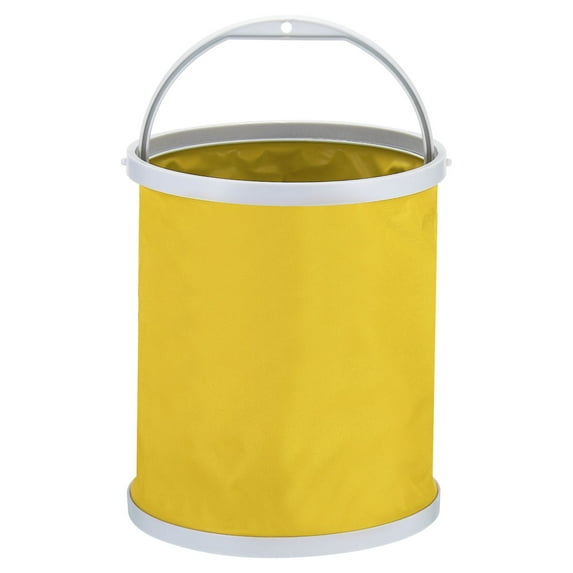 Uxcell Collapsible Bucket 13L (3.4 Gallons) Folding Bucket Portable Foldable Water Container Yellow