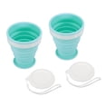 thumbnail image 1 of Uxcell Collapsible Cup, 2 Pack 200mL Travel Folding Cup for Camping, Blue, 1 of 6