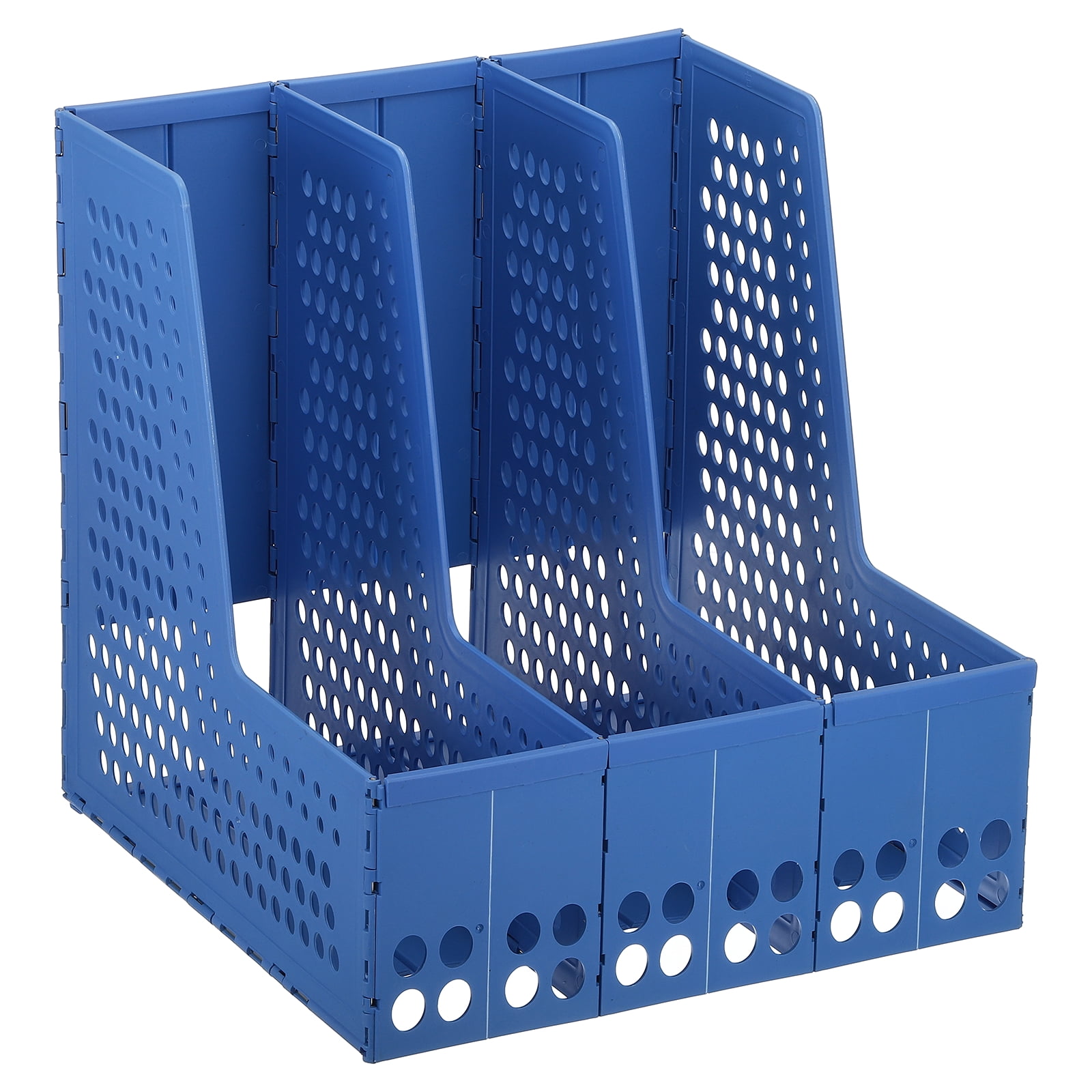 Uxcell Collapsible Magazine File Holder, 3 Vertical Compartments Sturdy