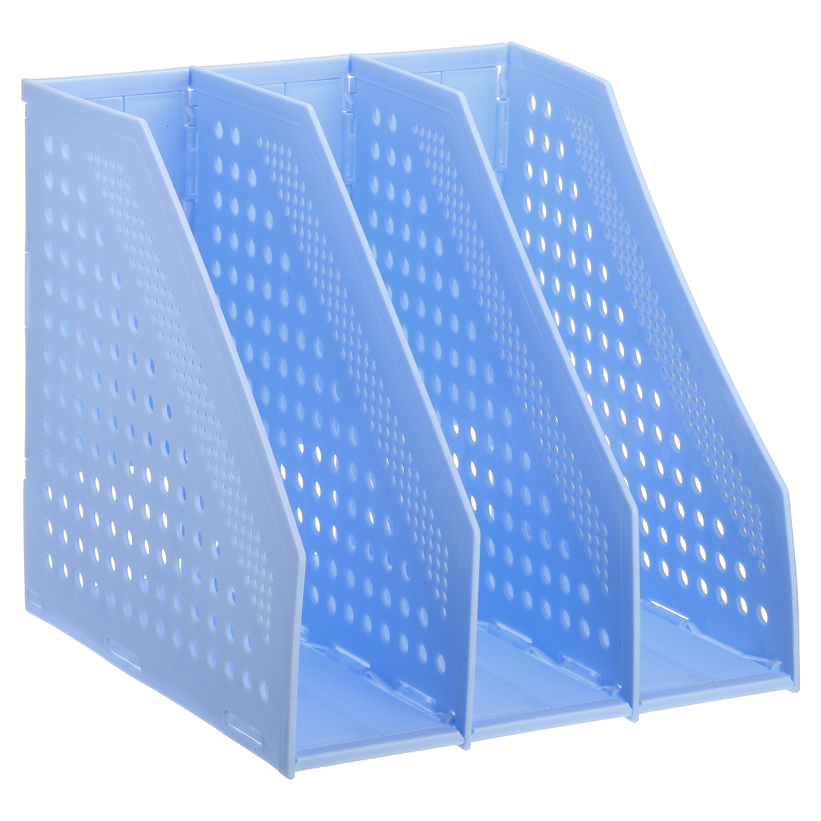 Uxcell Collapsible Magazine File Holder, 3 Vertical Compartments Sturdy