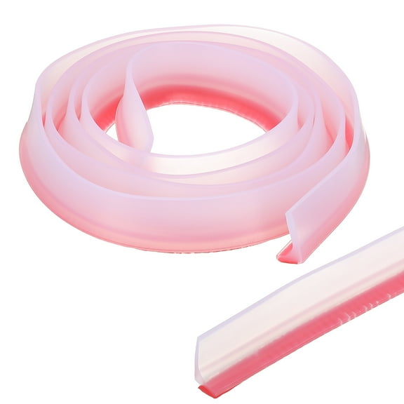 Uxcell Collapsible Shower Threshold Water Dam Guard, Shower Stopper Barrier Self Adhesive Sink Splash Guard Clear 79"x1.2"x 0.6"