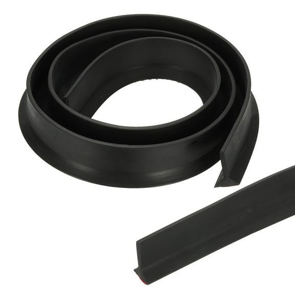 Uxcell Collapsible Shower Threshold Water Dam Guard, Shower Stopper Barrier Self Adhesive Sink Splash Guards Black 39"x1.2"x 0.6"