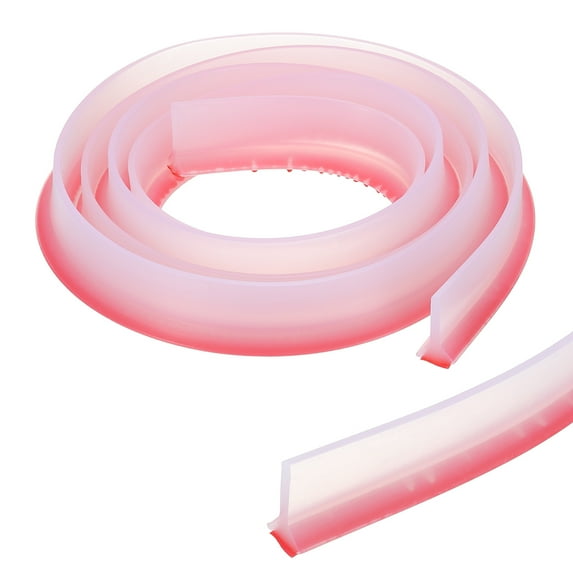 Uxcell Collapsible Shower Threshold Water Dam Guard, Shower Stopper Barrier Self Adhesive Sink Splash Guards Clear 118"x1.2"x 0.6"