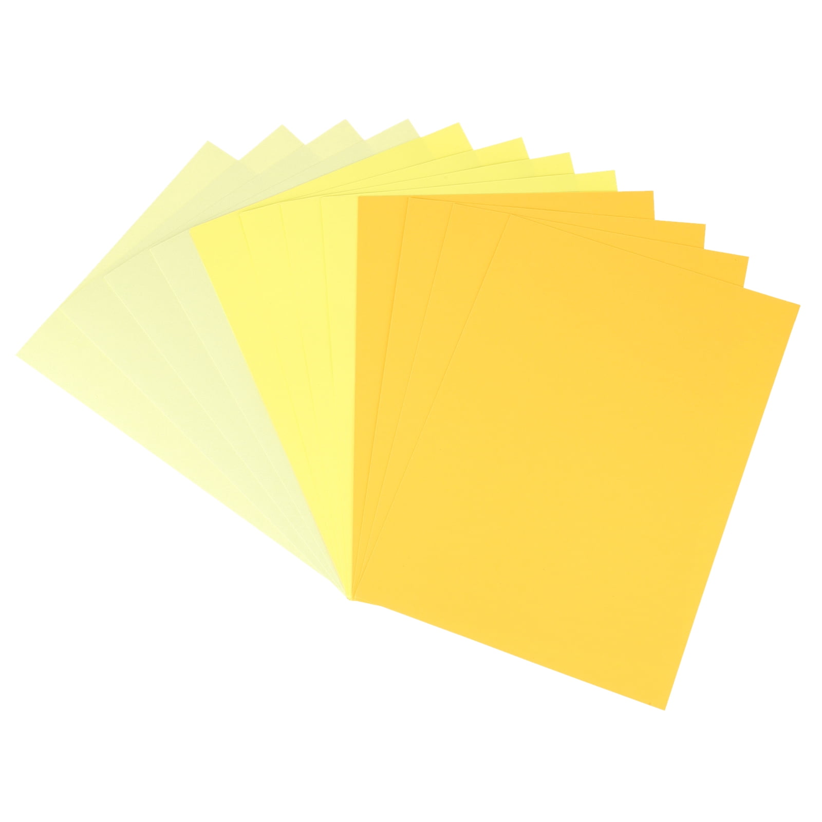 Uxcell Color Cardstock, Origami Cardstock Paper Sheets for Printing, DIY Drawing, Art Crafts Supplies Golden Yellow; Bright Yellow; Light Yellow