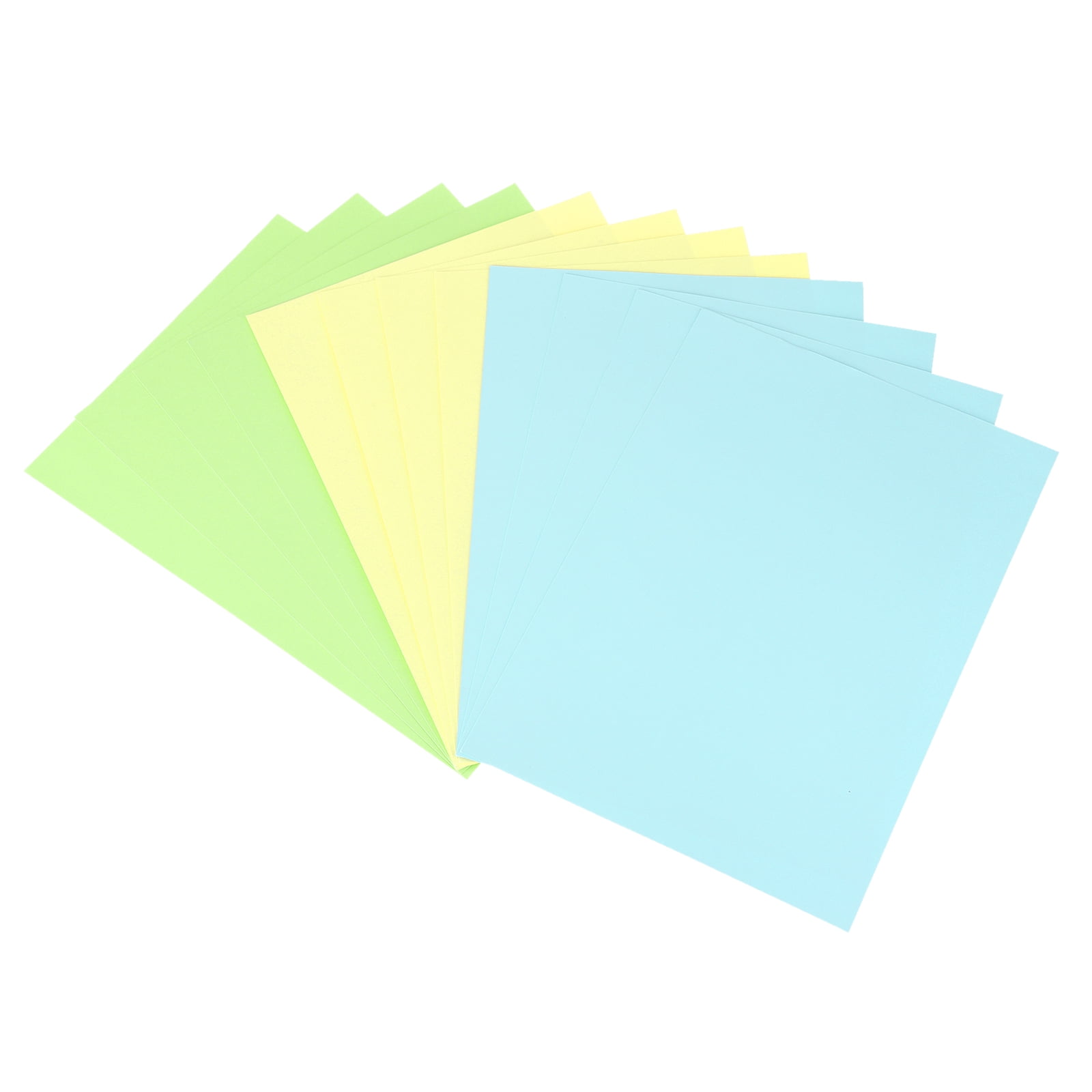 Uxcell Color Cardstock, Origami Cardstock Paper Sheets for Printing, DIY Drawing, Art Crafts Supplies Light Yellow; Light-Green; Light Blue