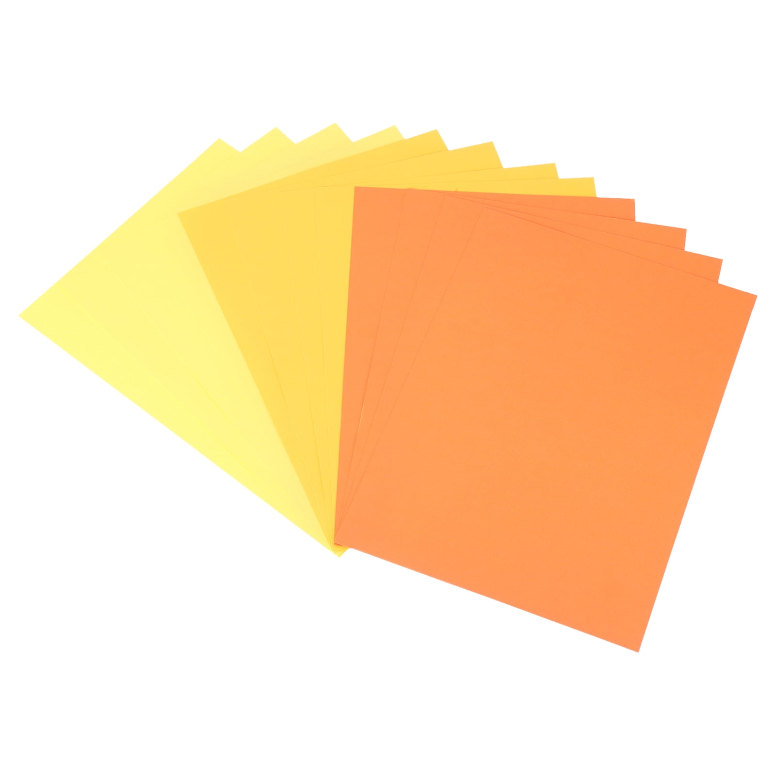 Uxcell Color Cardstock, Origami Cardstock Paper Sheets for Printing, DIY Drawing, Art Crafts Supplies Orange Red; Golden Yellow; Bright Yellow