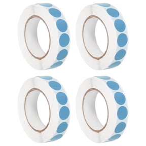 Uxcell 4 Roll 0.5" Colored Dot Stickers Adhesive Coding Label Cyan Blue