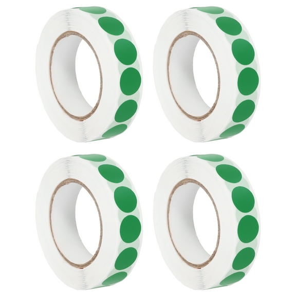 Uxcell 4 Roll 0.5" Colored Dot Stickers Adhesive Coding Label Green