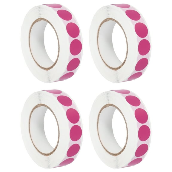 Uxcell Colored Dot Stickers 0.5", 4000 Pcs Color Coding Labels Blank Circle Stickers Adhesive Round Price Labels for Inventory Office Garage Classroom, Magenta