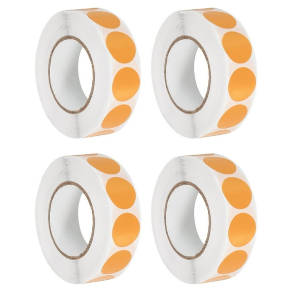 Uxcell Colored Dot Stickers 0.7", 4000 Pcs Color Coding Labels Blank Circle Stickers Adhesive Round Price Labels for Inventory Office Garage Classroom, Bright Orange