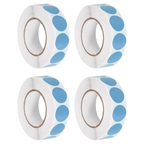 Uxcell 4 Roll 0.7" Colored Dot Stickers Adhesive Coding Label Cyan Blue