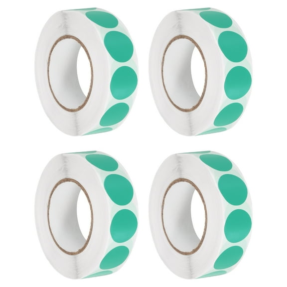 Uxcell 4 Roll 0.7" Colored Dot Stickers Adhesive Coding Label Forest Blue