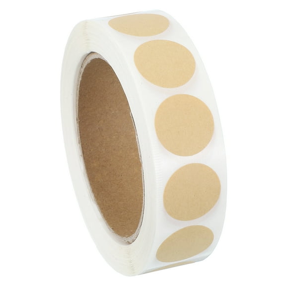 Uxcell Colored Dot Stickers 1", 1000 Pcs Color Coding Labels Blank Circle Stickers, Brown