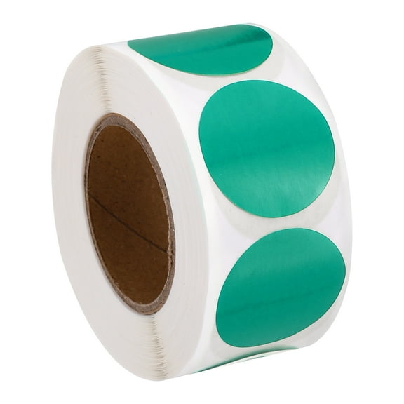 Uxcell Colored Dot Stickers 1", 500 Pcs Color Coding Labels Blank Circle Stickers Adhesive Round Price Stickers, Light Green
