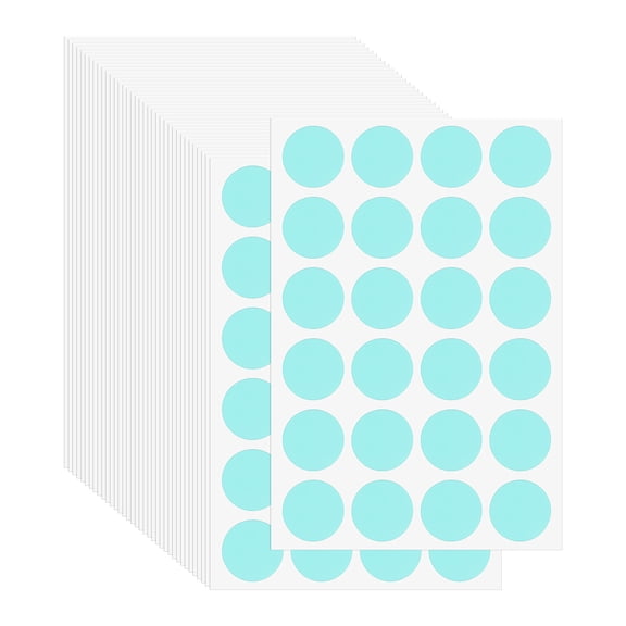 Uxcell Colored Dot Stickers Color Coding Blank Circle Label Adhesive Round Price Stickers for Office Classroom Light Green 3/4"
