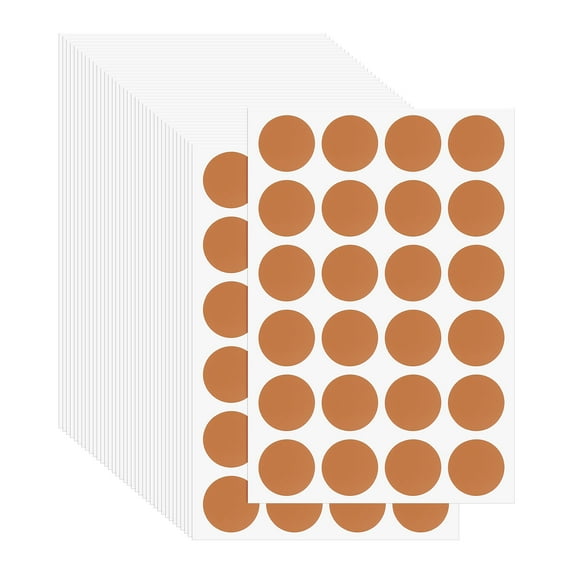 Uxcell Colored Dot Stickers Color Coding Blank Circle Label Adhesive Round Price Stickers for Office Classroom Metallic Bronze 3/4"