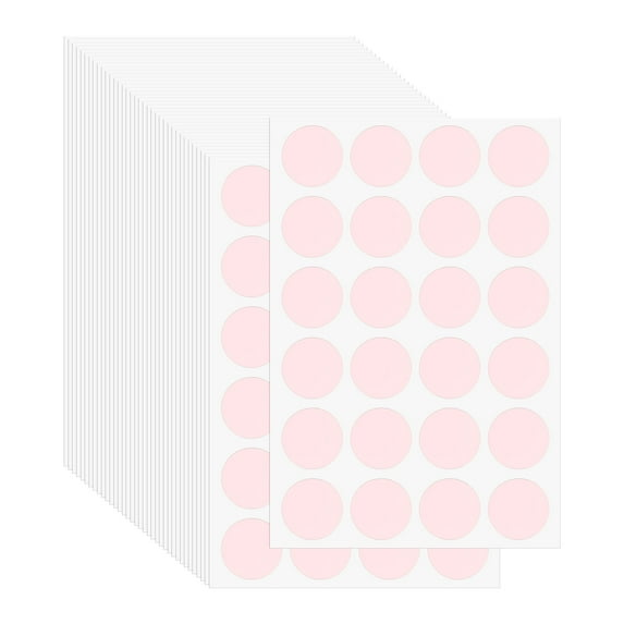 Uxcell Colored Dot Stickers Color Coding Blank Circle Label Adhesive Round Price Stickers for Office Classroom Pink 3/4"