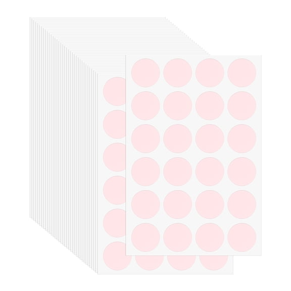 Uxcell Colored Dot Stickers Color Coding Blank Circle Label Adhesive Round Price Stickers for Office Classroom Pink 3/4"
