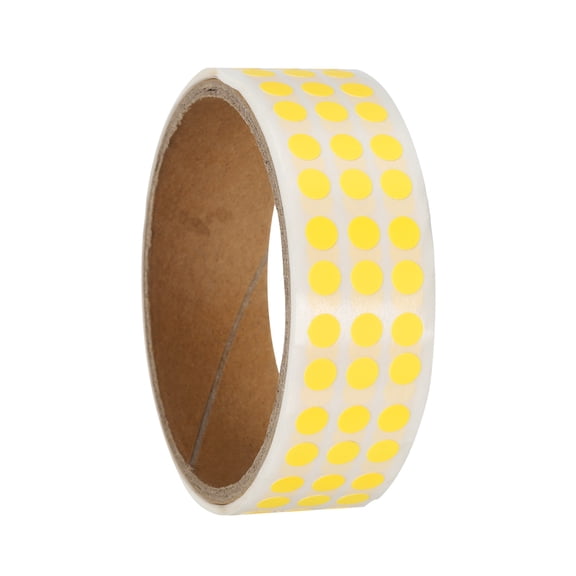Uxcell Colored Dot Stickers Color Coding Blank Circle Labels Adhesive Round Price Stickers for Inventory Office Fluorescent Yellow